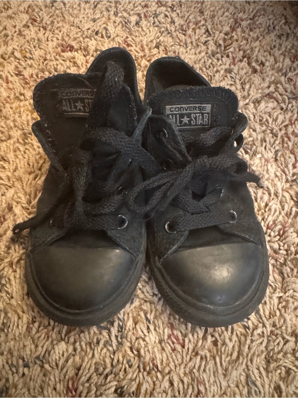 Converse Toddlers 9 All Star Low Top Sneakers in all Black
